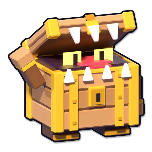 Murm, a wooden toy chest with teeth on its lid
